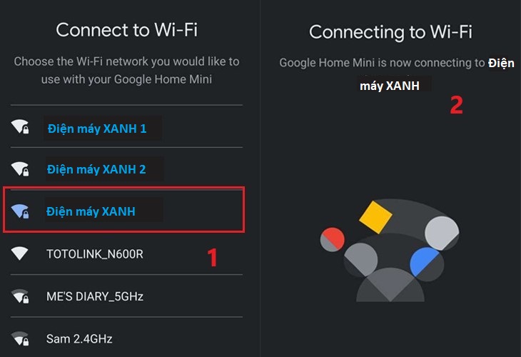 Ứng dụng sẽ tự động kết nối với mạng Wifi của điện thoại đang kết nối