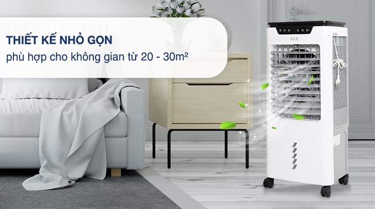 Quạt điều hòa AVA RPD-80 hoạt động với công suất 130W, cho hiệu quả làm mát tốt trên diện tích phòng 20 - 30m2