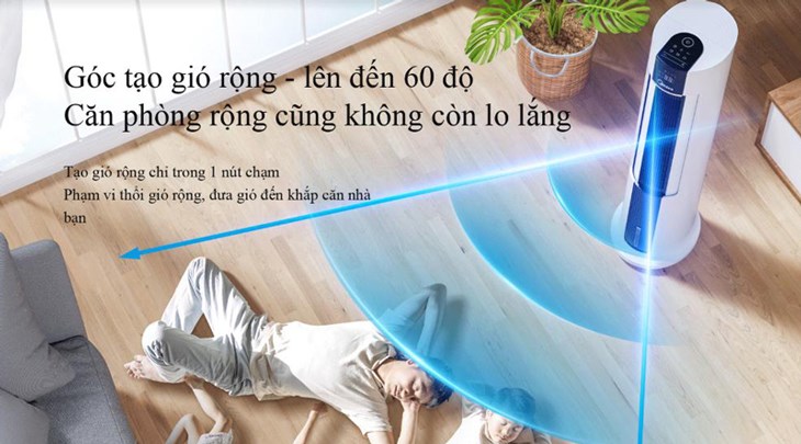 Quạt điều hòa Midea AC120-18AR được thiết lập 24 mức gió cho phép bạn tinh chỉnh linh hoạt theo nhu cầu sử dụng