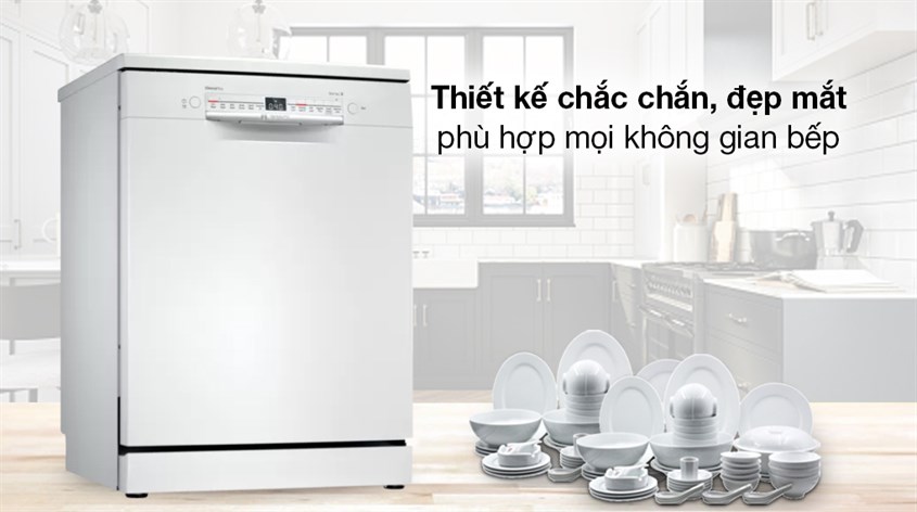 Máy rửa chén độc lập Bosch SMS2IVW01P là kiểu máy rửa chén độc lập có kết cấu đơn giản, vững chắc,