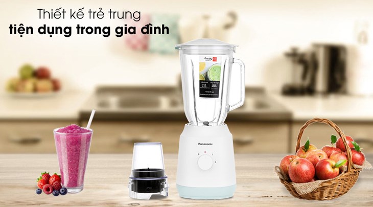 Máy xay sinh tố đa năng Panasonic MX-EX1561WRA có kích thước cối khá lớn, tiện lợi cho bạn xay được nhiều thực phẩm, trái cây