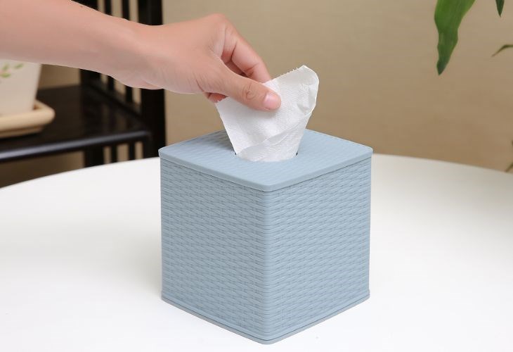 Hộp đựng giấy nhựa 13 x 13 x 13 cm BHX TN-901181 có chất liệu nhựa PP an toàn sức khoẻ, hạn chế nứt vỡ