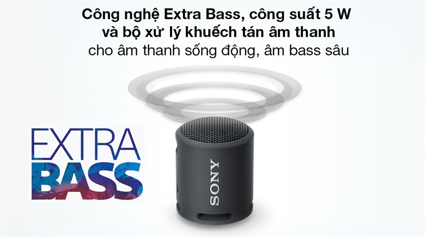 Loa Bluetooth Sony SRS-XB13 thể hiện tốt âm bass sôi động