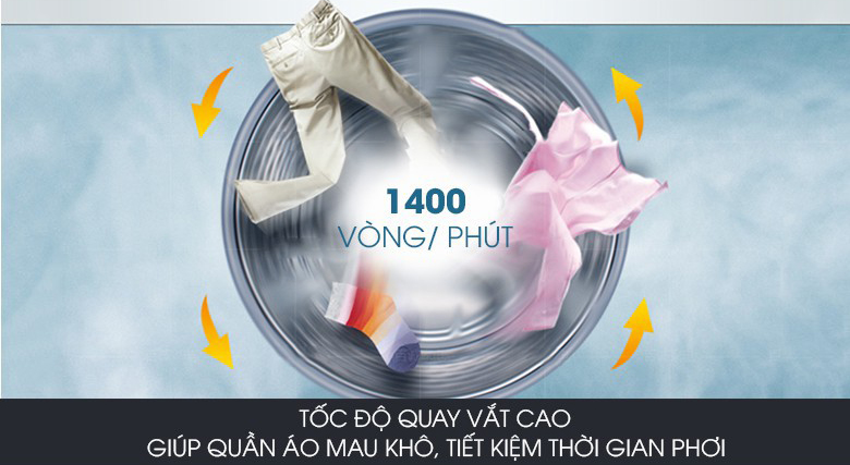 Máy giặt lồng ngang có kiểu thiết kế thời trang, đẹp mắt cùng với chất liệu bền