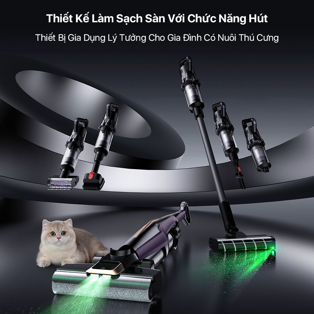 Máy hút bụi lau nhà Deerma P40 Pro với hộp chứa bụi 0.5 lít