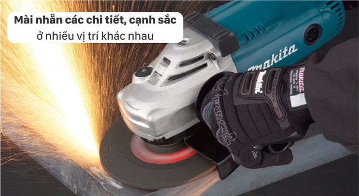 Máy mài góc có thể dùng để mài, cắt, đánh bóng vật liệu