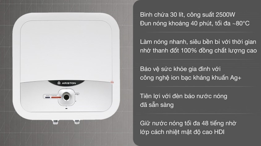 Bạn có thể sở hữu Máy nước nóng gián tiếp Ariston 30 lít 2500W AN2 30 RS 2.5 FE chỉ với chưa đến 2.000.000 đồng