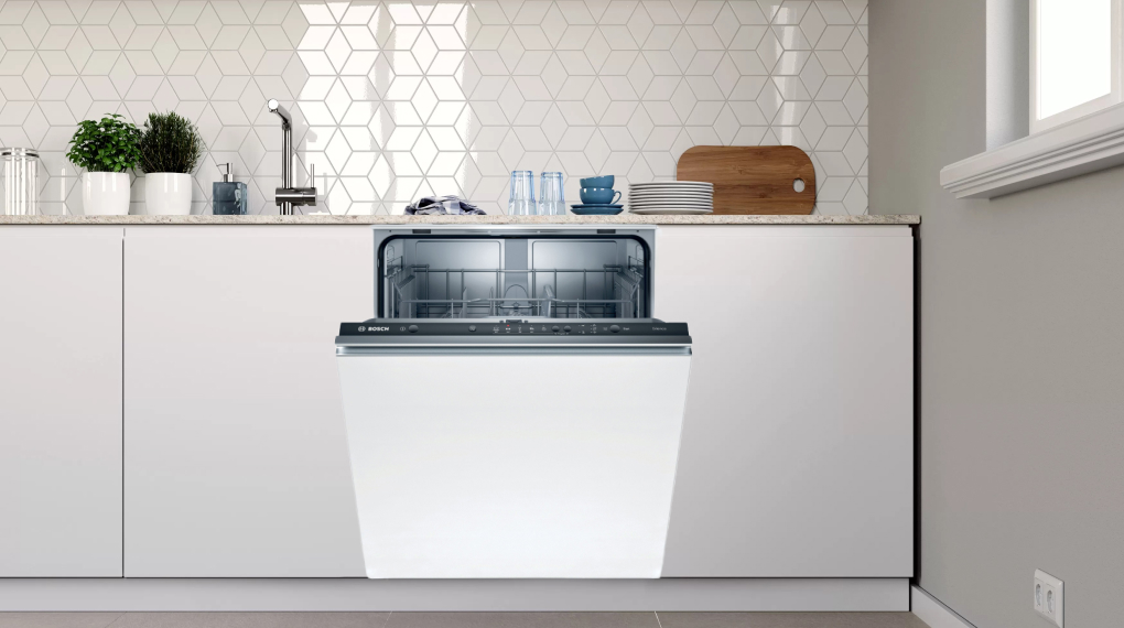 Máy rửa chén âm tủ Bosch SMV25BX03R có thể lắp âm vào bề mặt của bếp, vì thế tạo ra một khối phẳng liền mạch