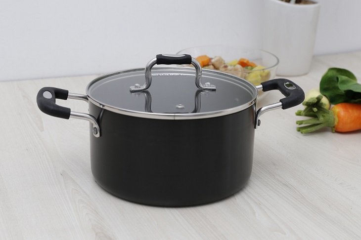 Nồi nhôm anod nắp kính 20 cm Sunhouse SP38120