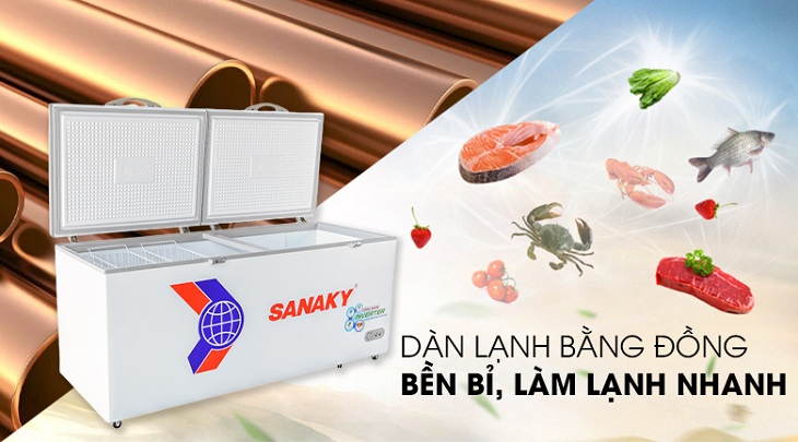 Dàn lạnh bằng đồng cho khả năng làm lạnh và lưu trữ tốt hơn