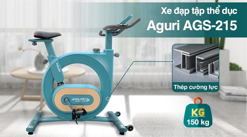 Sử dụng xe đạp tập thể dục Aguri AGS-215 giúp người lớn tuổi cải thiện hệ thần kinh và tim mạch