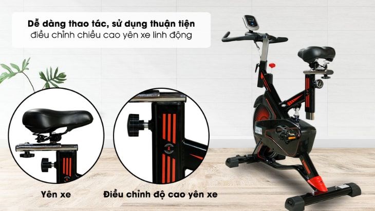 Xe Đạp Tập Thể Dục Airbike Sport MK-291 được trang bị phần yên xe có lò xo giảm xóc tạo cảm giác êm ái