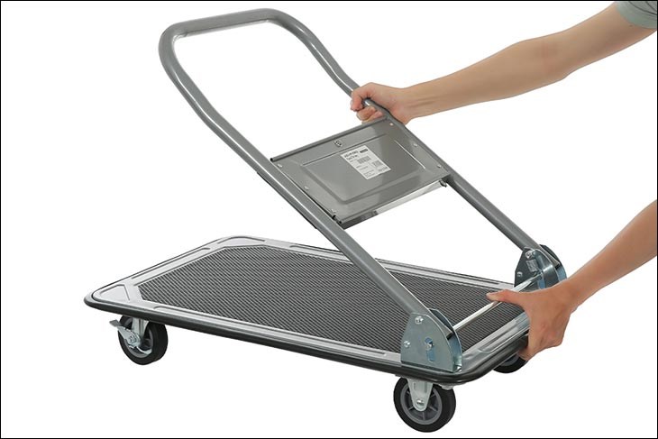 Xe đẩy hàng Advindeq TL-170 có thể gấp gọn lại khi không sử dụng hoặc khi vận chuyển giúp tiết kiệm diện tích