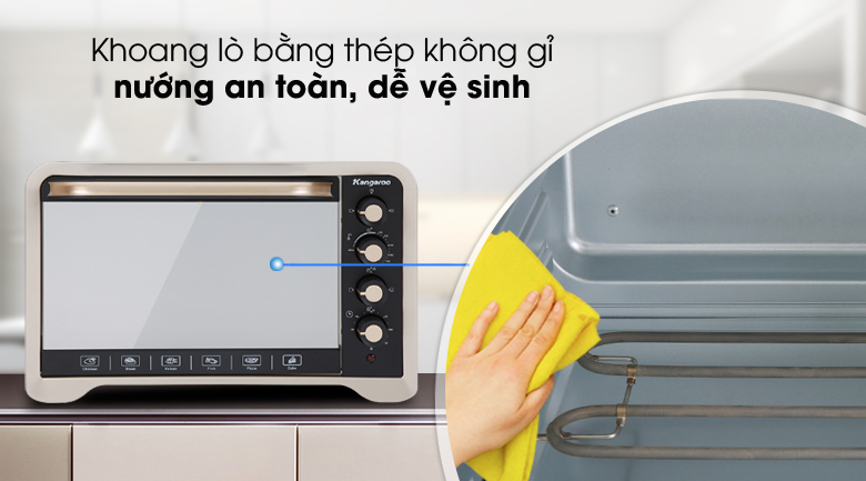 Lò nướng Kangaroo KG4001 40 lít có chất liệu cao cấp, chất lượng đạt chuẩn