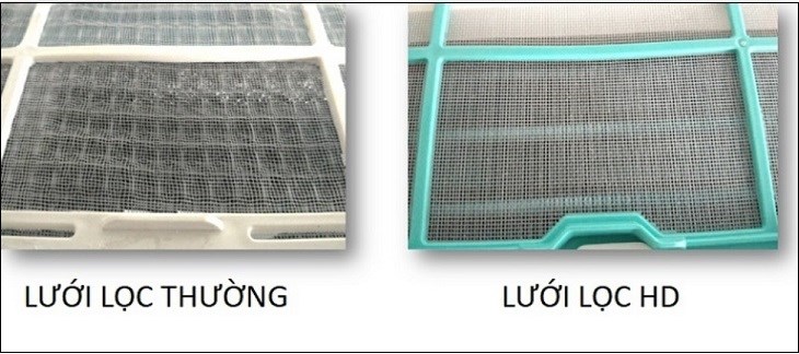 Lưới lọc mật độ cao HD có mắt lưới nhỏ và nhiều hơn so với lưới lọc bụi thô