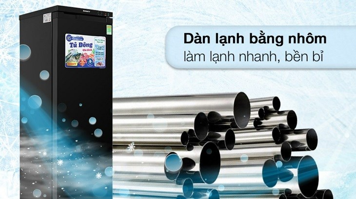 Tủ đông Sanaky Inverter 213 lít TD.VH230VD3 sử dụng dàn lạnh bằng nhôm