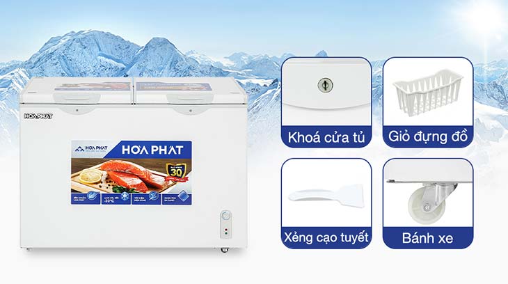 Tủ đông khóa cửa tủ giúp tránh trẻ em mở cửa tủ nghịch phá