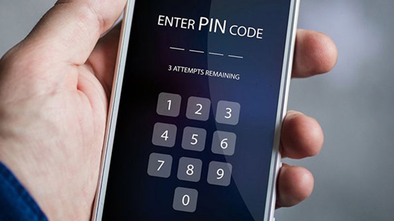 Mã PIN mở khóa thiết bị mà một chuỗi số từ 4 đến 6 chữ số ngẫu nhiên