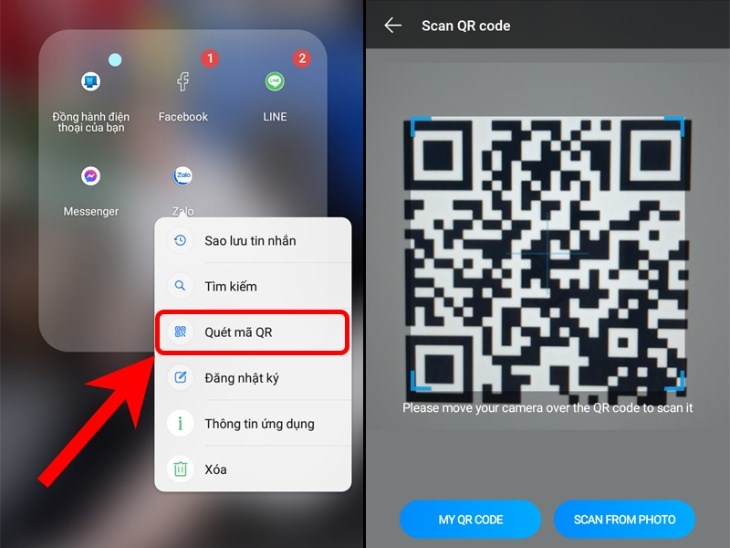 Bạn có thể sử dụng ứng dụng Zalo để quét mã QR Code
