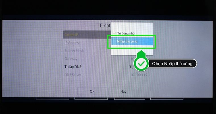 Bạn cần nhập thủ công mã DNS