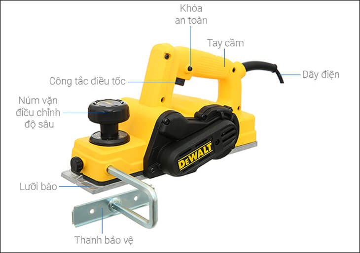 Cấu tạo của máy bào gỗ Dewalt D26676-B1 550W