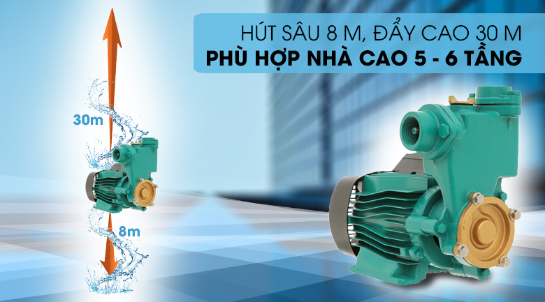 Máy bơm nước chân không Kangaroo KG380B 370W có thể bơm được cả nước và không khí