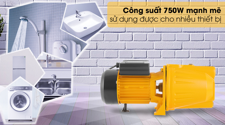 Máy bơm nước đẩy cao Tolsen 79973 750W dùng để đẩy nước lên những nơi cao