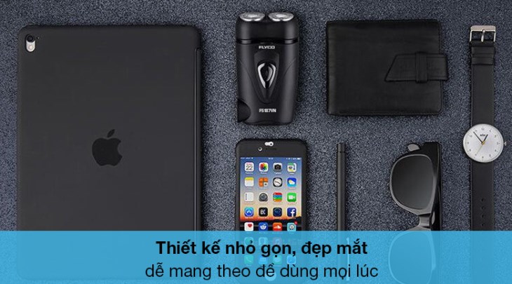 Máy cạo râu Flyco FS187VN sở hữu thiết kế nhỏ gọn giúp người dùng dễ dàng cầm nắm