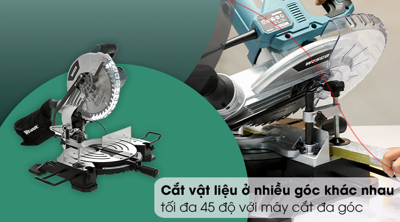 Cắt vật liệu với nhiều góc khác nhau dễ dàng với máy cắt đa góc