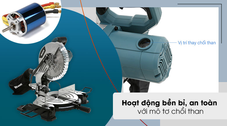 Hoạt động bền bỉ, an toàn với mô tơ chổi than