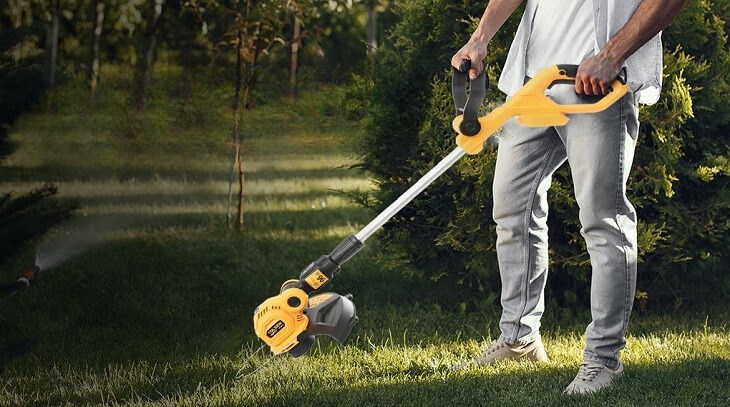 Máy cắt cỏ pin Tolsen 87372 20V được trang bị đến 5 góc cắt giúp thao tác cắt tỉa tiện lợi hơn