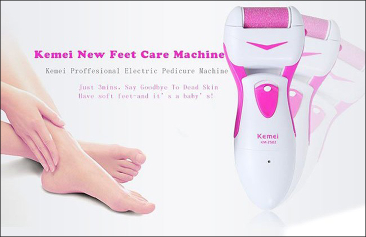Máy chà gót chân Kemei là thương hiệu nổi tiếng của Trung Quốc