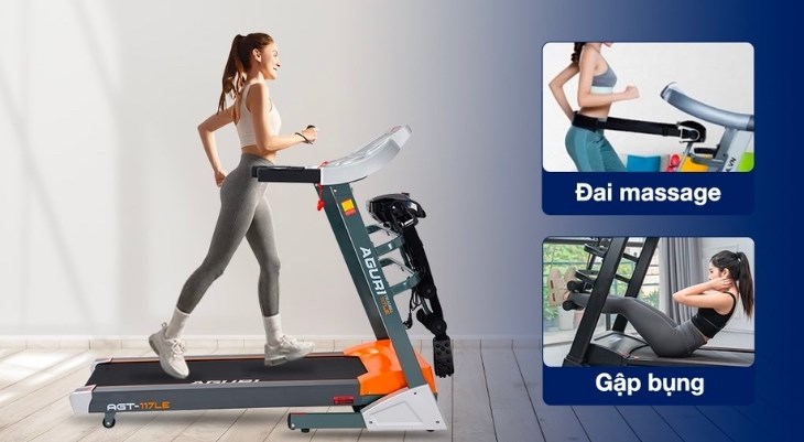 Máy Chạy Bộ Aguri AGT-117L có đa dạng chế độ tập luyện cho người dùng lựa chọn