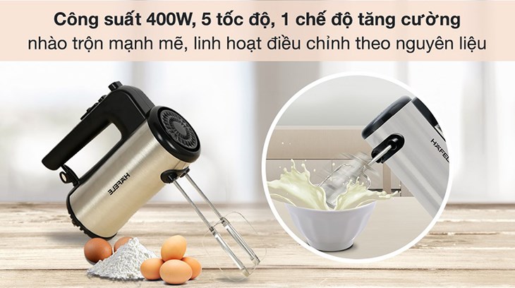 Sản phẩm có công suất mạnh mẽ, giúp đánh nhuyễn các nguyên liệu nhanh chóng
