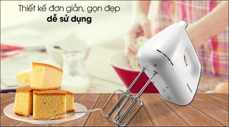 Kiểu dáng đơn giản mà tinh tế là một trong những ưu điểm nổi bật của máy đánh trứng Panasonic MK-GH3WRA