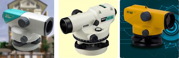 Máy thủy bình có độ chính xác thấp, trung bình và cao