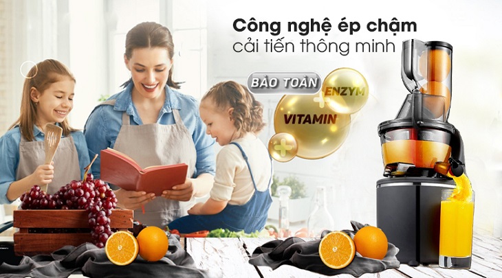 Máy ép chậm Kalite KL-550 sở hữu công nghệ ép tiên tiến