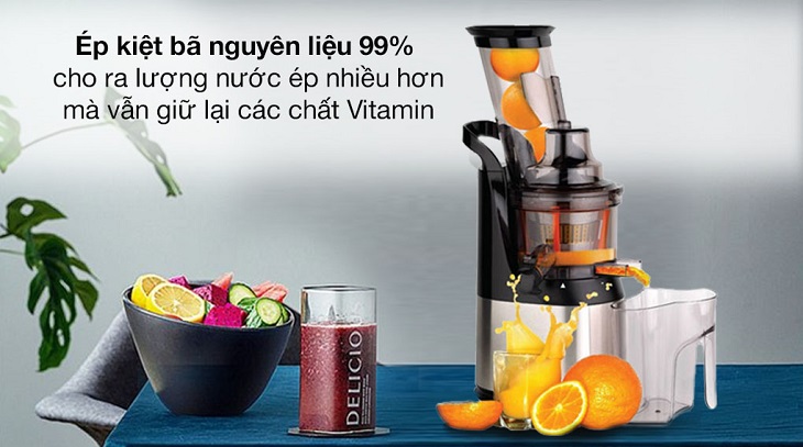 Máy ép chậm Kalite hỗ trợ ép kiệt bã nguyên liệu đến 99%