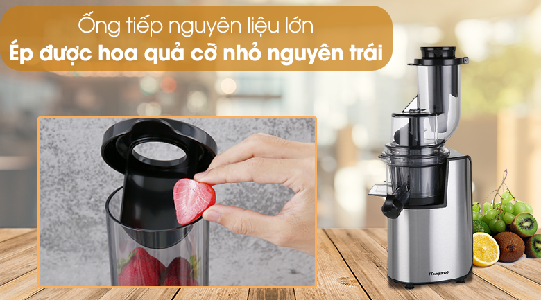 Máy ép chậm Kangaroo có khả năng ép kiệt, khô bã tốt