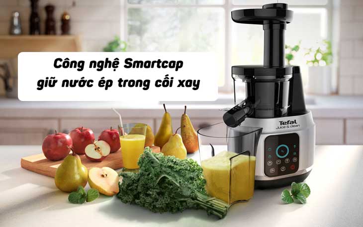 Máy ép chậm Tefal được tích hợp công nghệ Smartcap thông minh