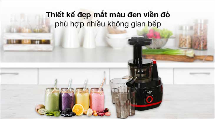 Máy ép trái cây Tefal ZC150838 có thiết kế hiện đại, đẹp mắt