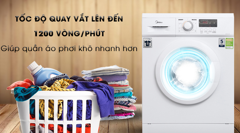 Chức năng vắt cực khô sẽ giúp quần áo của bạn phơi khô nhanh hơn