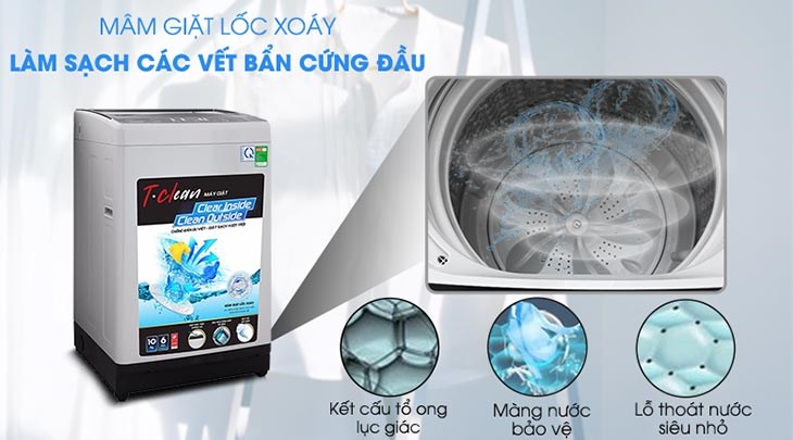 Giặt sạch hiệu quả, nhanh chóng với mâm giặt lốc xoáy hiện đại