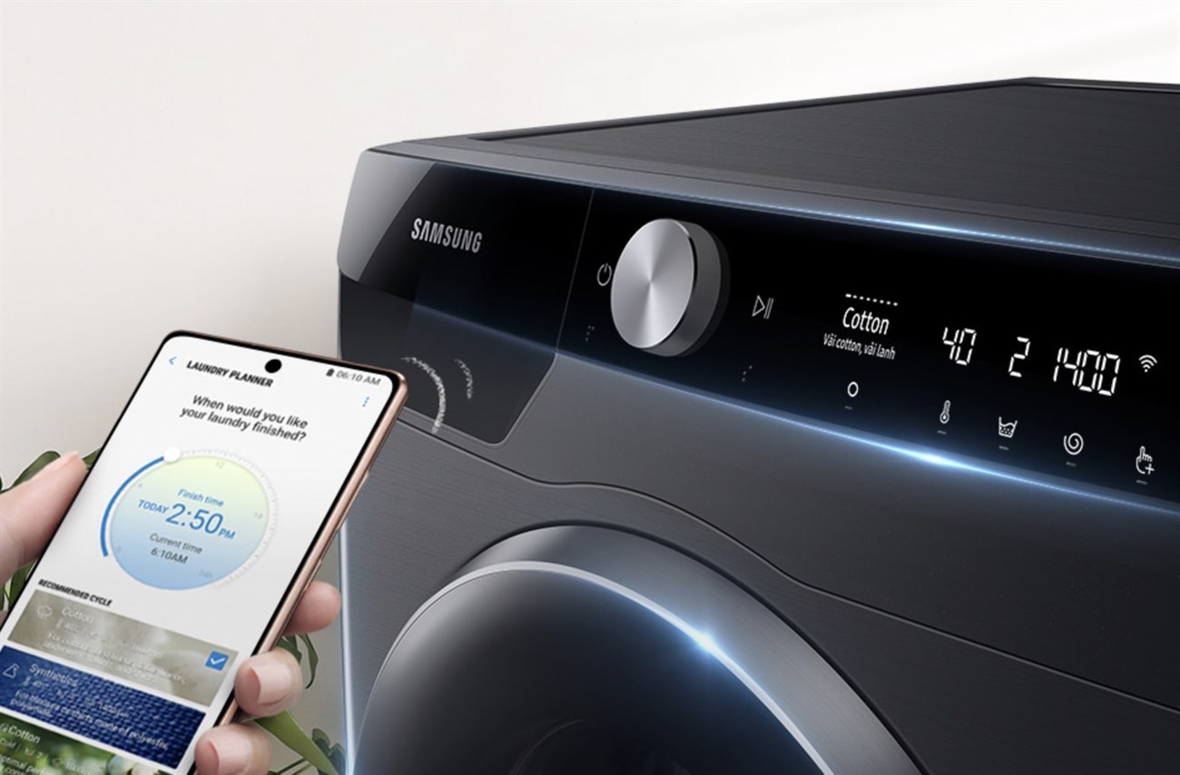 điều khiển máy giặt qua ứng dụng trên điện thoại