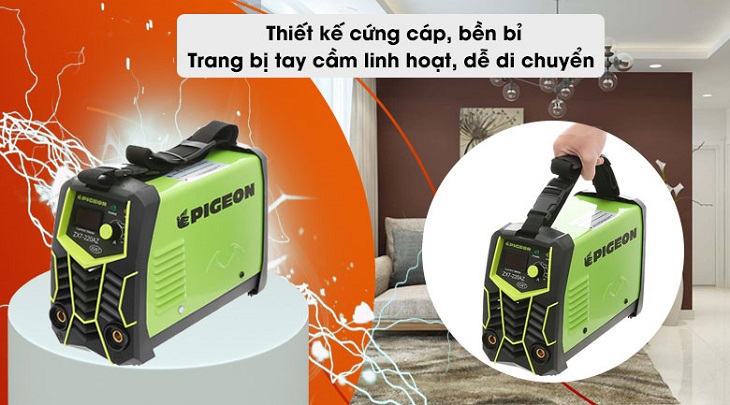 Máy hàn Pigeon có thiết kế chắc chắn, bền bỉ và dễ di chuyển