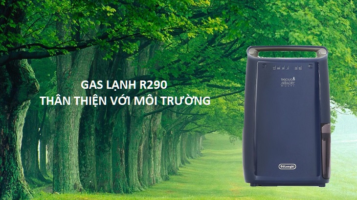 Máy hút ẩm Delonghi DEX216F sử dụng gas lạnh R290