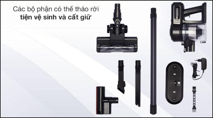 Máy hút bụi Hafele có các bộ phận dễ tháo rời và vệ sinh