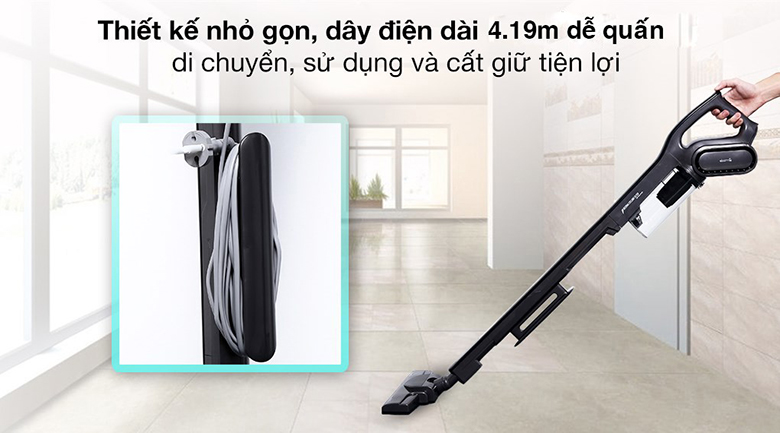 Máy hút bụi cầm tay Deerma DX700S sử dụng nguồn điện trực tiếp