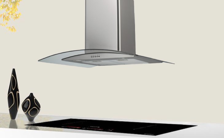 Máy hút mùi kính cong Chefs EH-R506E7G có công suất hút lên tới 750 m3/h