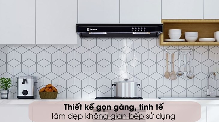 Máy hút mùi âm tủ Electrolux EFT6032K có thiết kế âm tủ gọn gàng, tôn vinh nét hiện đại cho không gian bếp